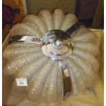 Art Deco smoked glass ceiling light shade