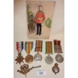 Good medals group of Boer War, WW1 and WW2, all awarded to Pvte. E.W. Richardson, 7th Dragoon