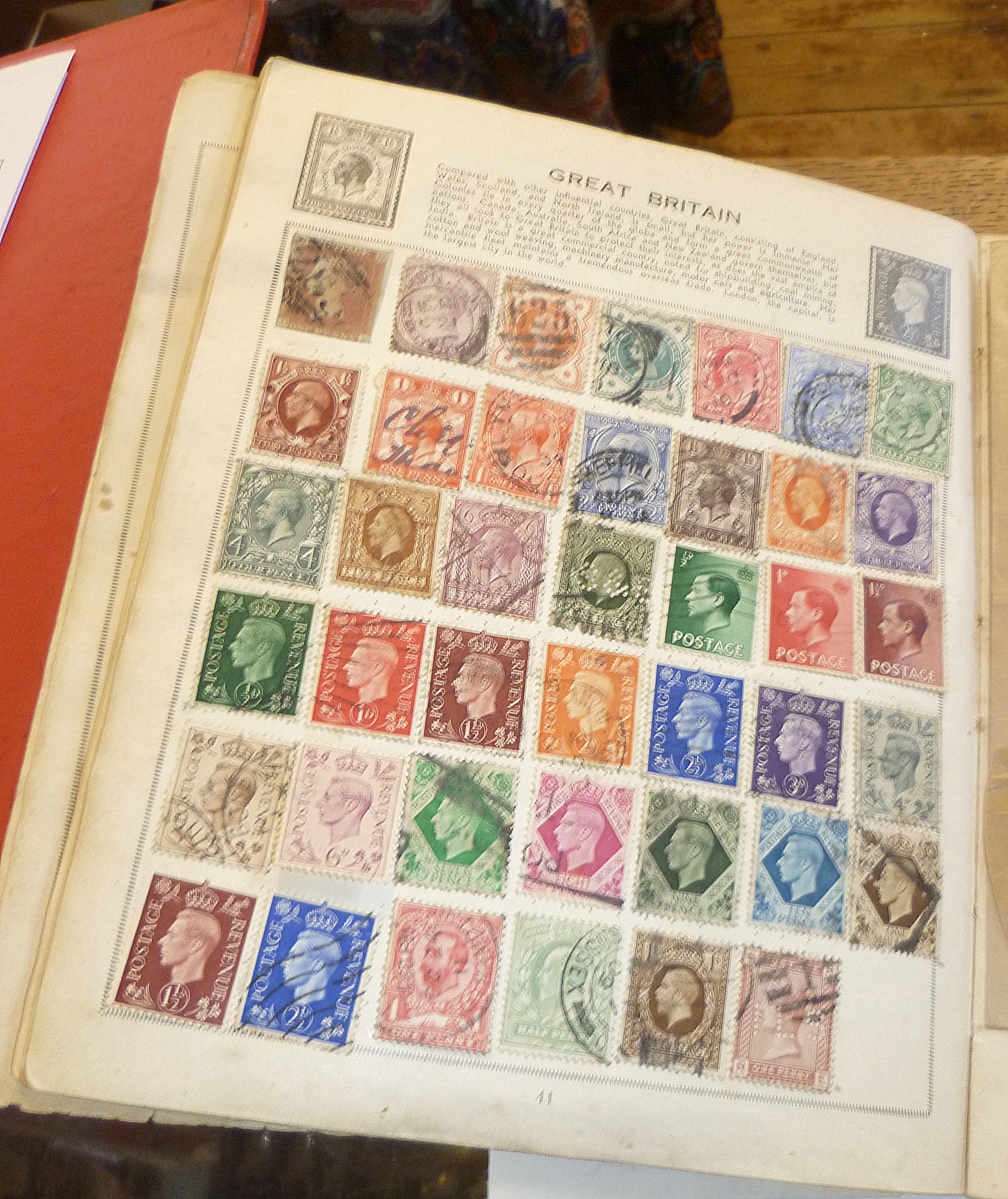 Stamp collection in four albums and some loose, inc. Penny Black, Blues and early China, etc. - Image 4 of 4