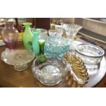 Large quantity of moulded glassware