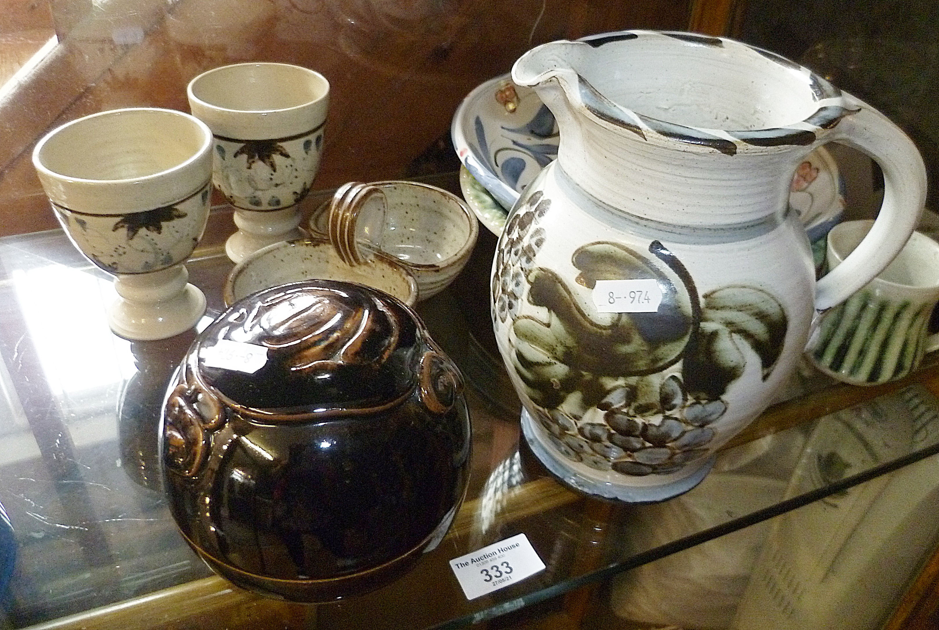 Studio pottery, inc. pieces by Mo Hamid, DM, etc.