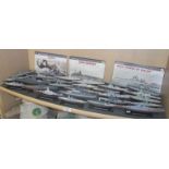 A large fleet of Atlas Editions battleships and aircraft carriers