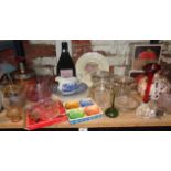 Assorted items of glassware, etc.