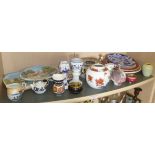 Assorted china and pottery (one shelf)