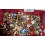 Collection of vintage earrings and other jewellery