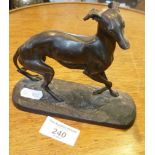 Bronze greyhound figurine, 5" high