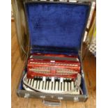 A Baile piano accordion (120 Bass) with case