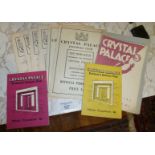 Crystal Palace Football Club programmes (10), 1950's