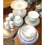Copeland china tazza and plates, Paragon china plates and bone china tea ware