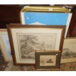 Assorted engravings inc. "Tired Gypsies" after George Morland