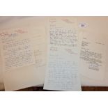 Three handwritten letters (1953, 1954, 1957) on Green Hedges headed notepaper from Enid Blyton to