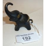 Mid century Walter Bosse or Hagenauer blackened brass baby elephant
