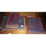 Three 19th c. leather bound cartes des visites and cabinet card albums