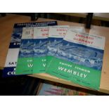 Four vintage football programmes (Empire Stadium Wembley): England v Germany Dec 1954, England v