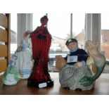 Royal Doulton Old Salt teapot, a Summertime figure, The Geisha and Top of the Hill (HN2126) figures