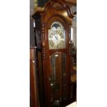 A Slight of America grandfather clock with cable wound triple chime movement, Westminster,