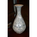 Chinese vase in grey and white
