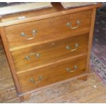 Victorian mahogany three-drawer chest