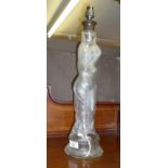 Art Deco smoked glass figural lamp base