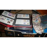 Albums of 1st Day Covers, c. 1960's and 1970's and loose stamps, inc. large quantity of penny