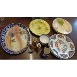 Noritake oval dish with Arabian scene and other china