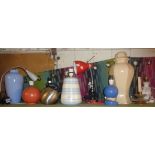 Four various ceramic table lamp bases and other lamps (10)