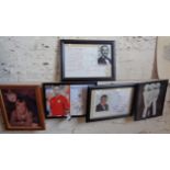 Signed and dedicated photos of Bob Monkhouse, Pauline Quirke, Bruce Forsyth and David Beckham with a