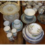 Copeland china tazza and plates, Paragon china plates and bone china tea ware