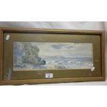 Victorian watercolour of a coastal scene by Robert Nottingham (b. 1800), signed and dated 1867,