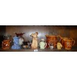 Art Deco Sylvac terrier, character jugs, etc.