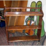 Edwardian mahogany three-tier wall shelf