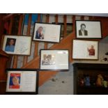 Signed and dedicated photographs of Chris Tarrant, Michael Barrymore, Michael Aspel, Jeremy Irons,