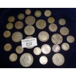 Quantity of English silver coins