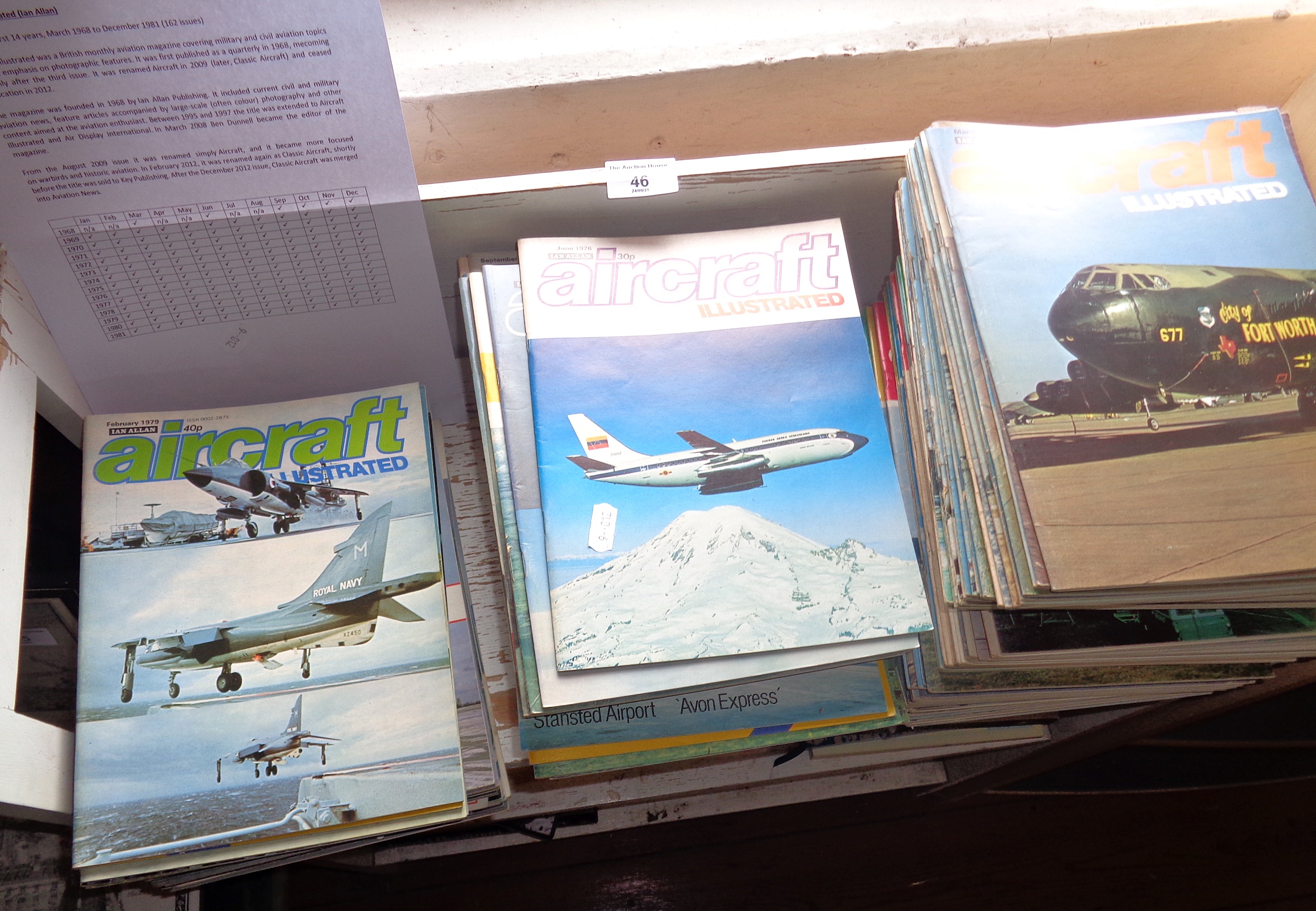 Aircraft Illustrated (Ian Allen) complete first 14 years, 162 issues, 1968-1981