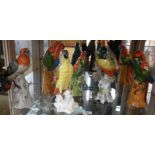 Six china parrots, inc. Tuscan china parakeet