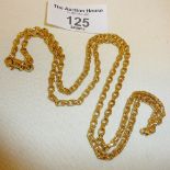9ct gold fancy chain necklace, approx. 24" long and 19g