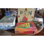The Britannia Games Compendium, Chad Valley Escalado board game, two others and jigsaws