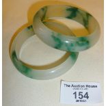 A pair of Chinese jade bangles