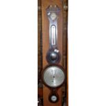 19th c. mahogany banjo barometer