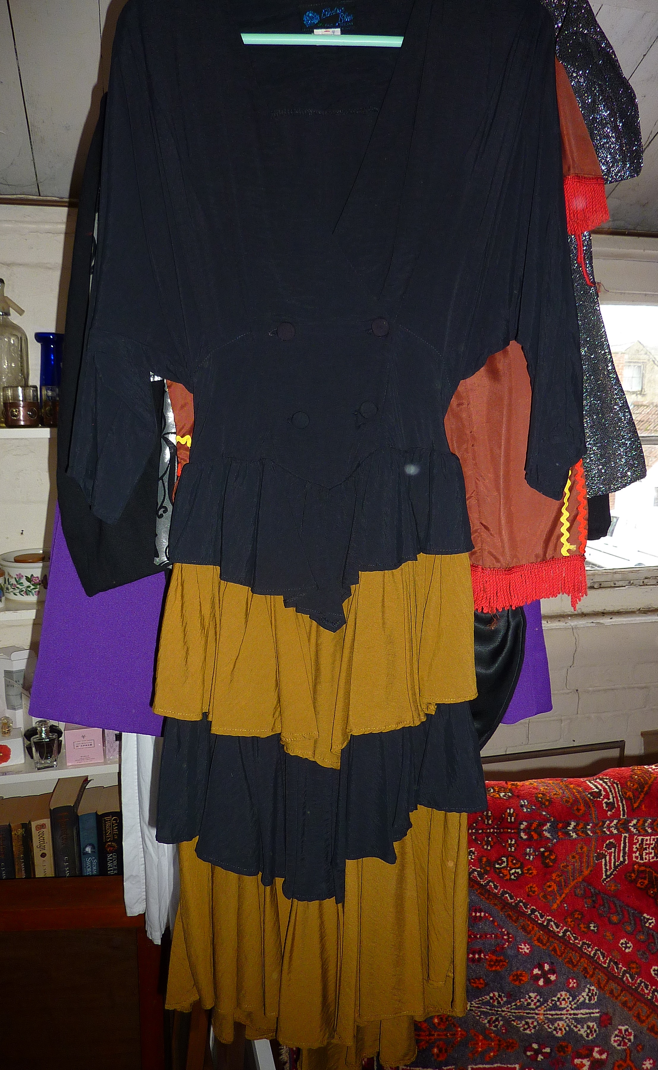 Vintage clothing: College or university robes, 1970's/80's dresses, 1960's purple cape, naval blazer - Image 5 of 6