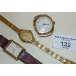 Three vintage wrist watches