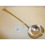 Georgian silver ladle, hallmarked for London 1821, maker George Smith III