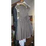 Vintage clothing: Inc. 1940's-50's day and evening dresses (some fading and repairs)