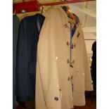 Vintage clothing:- a Henry Lloyd duffle coat and a men's dinner suit