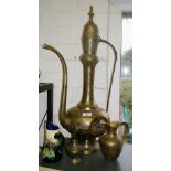 Turkish brass coffee pot and two others
