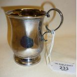 Sterling silver mug (foot bent), approx. 96g