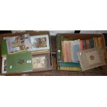 Two boxes of travel/walking books, inc. A. Blackie & Sons, etc.