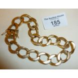 Heavy 9ct gold curb bracelet, approx. 64g