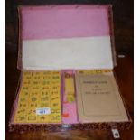 Mah Jong set in cardboard case with rule book