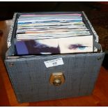 Case of vinyl singles records